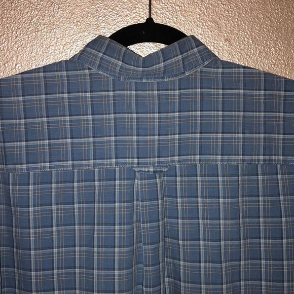 Columbia Casual Resort Vacation Blue Plaid Short Sleeve Button Up Shirt Large - Picture 8 of 12